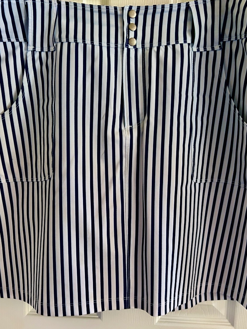 Jofit Navy and White Stripe Signature Skort 12